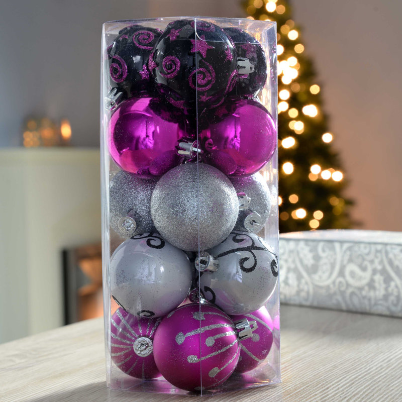 25cm Bauble, Hot Pink