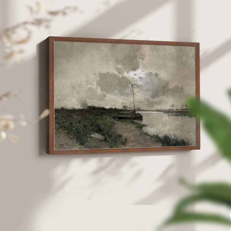 Paysages rétro-CCXCVI-impression encadrée - réaménageable, H 8 po x l 10 po, Noyer