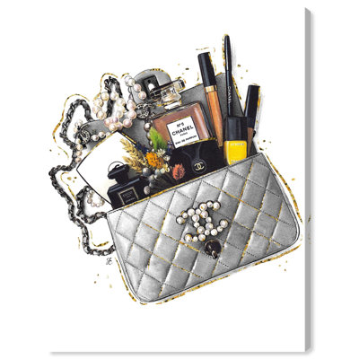 «Doll Memories - Gray Treasure Bag», art mural sur toile par Art Remedy