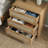 Rattan Nightstand with 3 Drawers & Silent Rails, Modern Bedside Table with Curved Design and Gold Handles for Bedroom-2048836566-2048836563