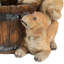 29.8" H Puppies Outdoor Water Fountain with LED Lights and Adjustable Flow