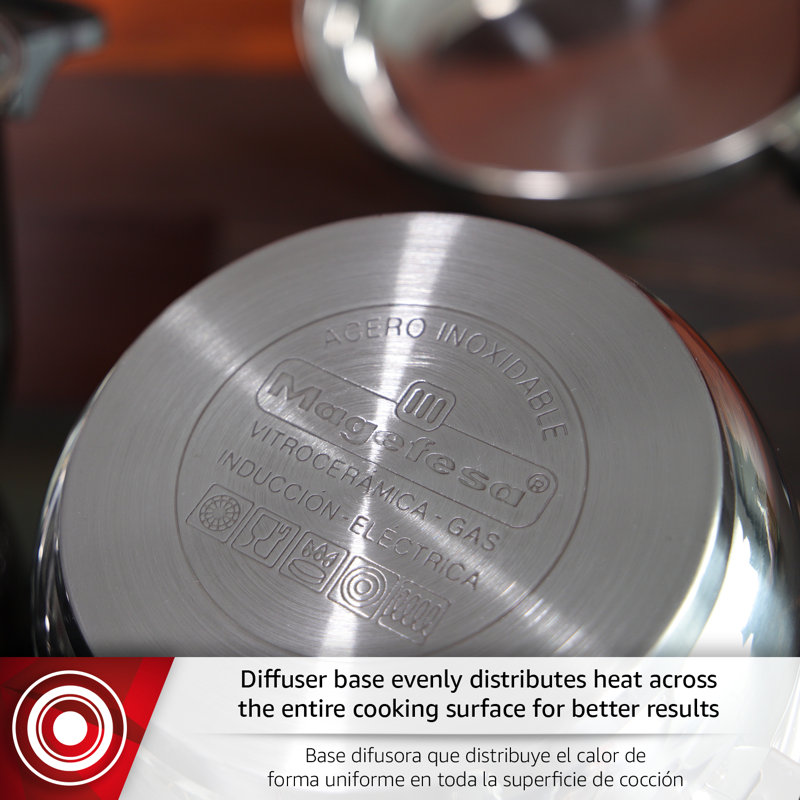 Batterie de cuisine en acier inoxydable de style Magefesa