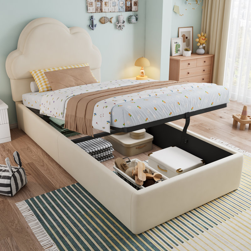 Metal Ottoman Storage Bed, Single (3')