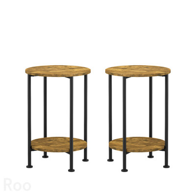 3P Coffee & End Table Set - Large Storage - Rustic Brown