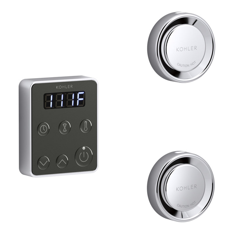 Invigoration™ Series Tandem Steam Generator Control Kit, Polished Chrome