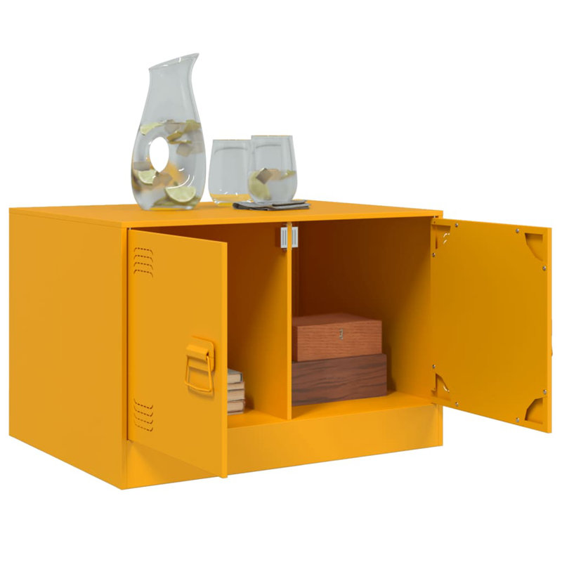 Alexionna Coffee Table with Storage, Mustard Yellow