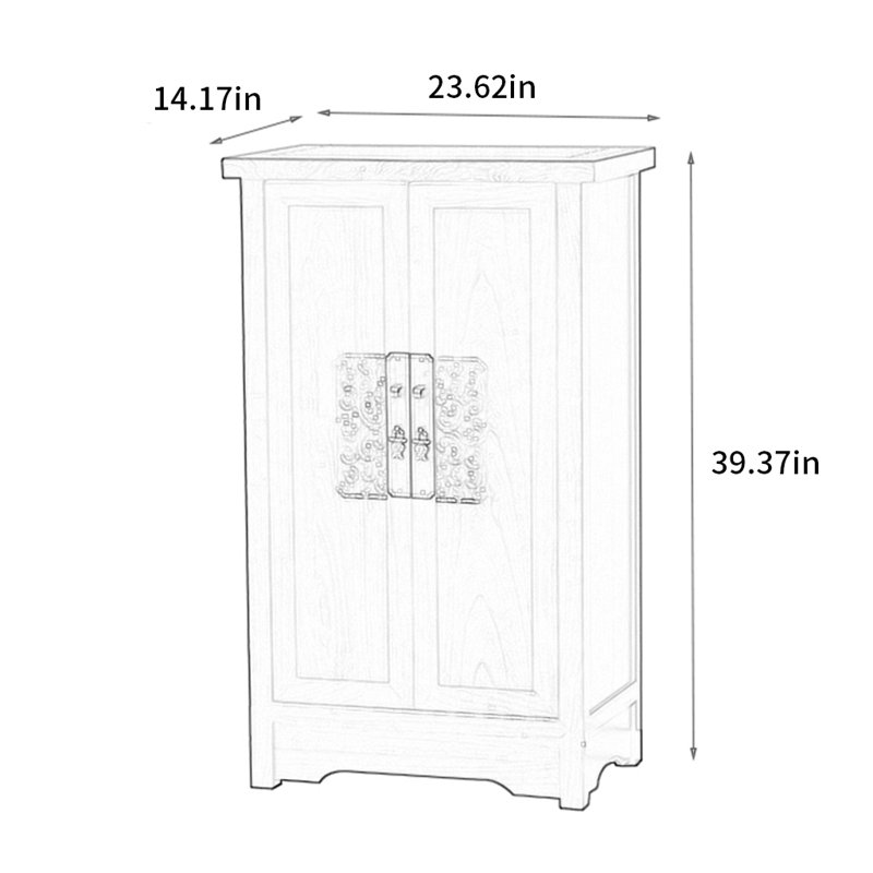 Armoire de rangement pour chaussures en bois massif 12 paires