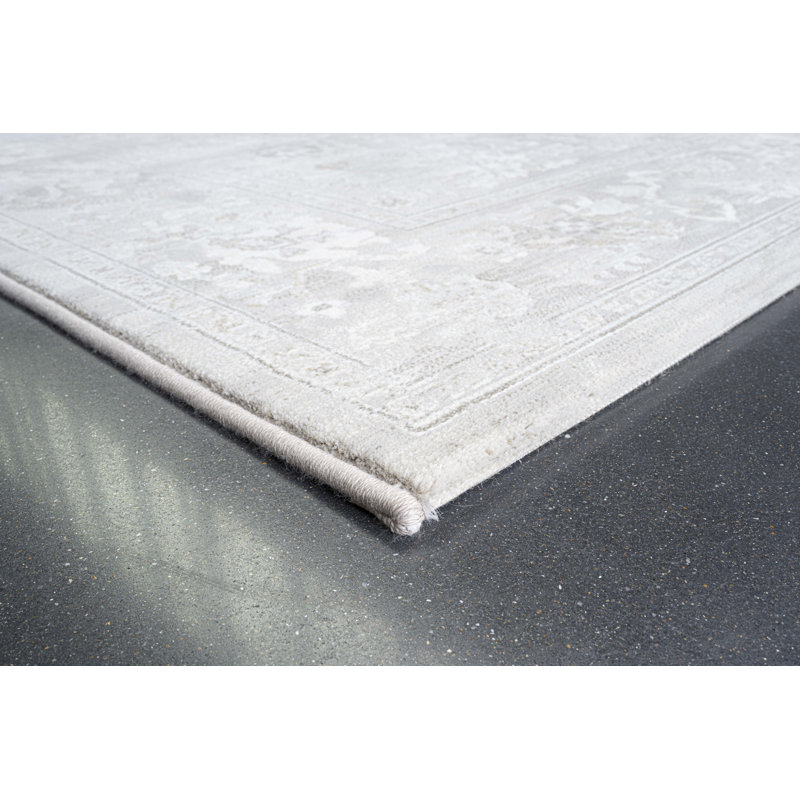 Tapis en polyester beige, gris et beige Garett, Rectangle 5 pi 3 po x 7 pi 6 po
