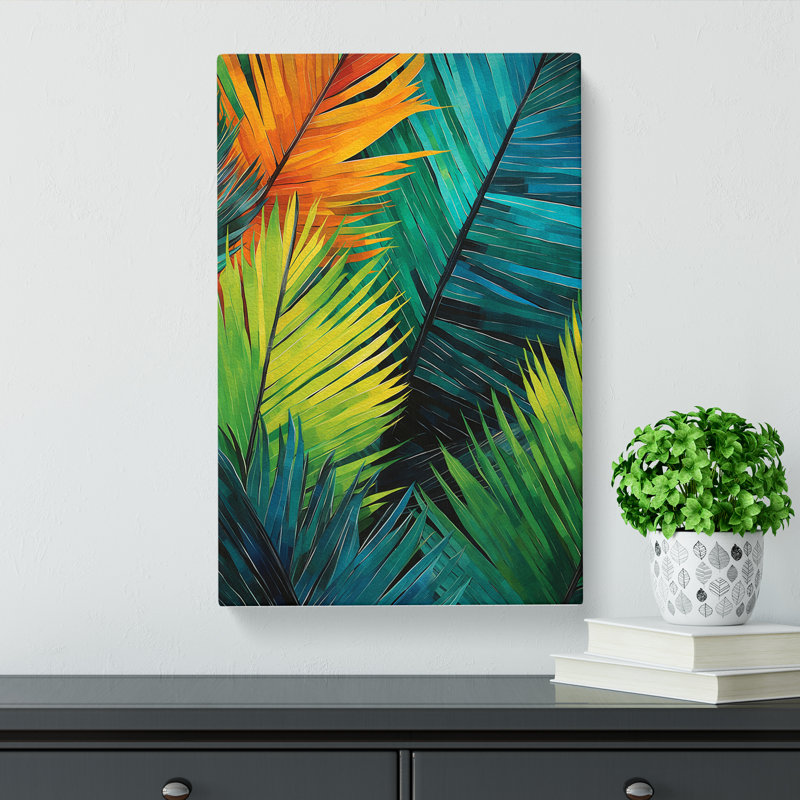 Palm Leaf Abstract No.2 - Print, 76cm H x 50cm W x 3cm D