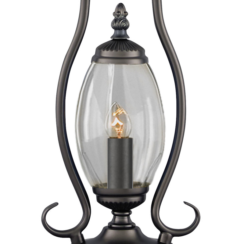 Lampe sur pied 59 po Revmet Gunmetal Clear, Transparent