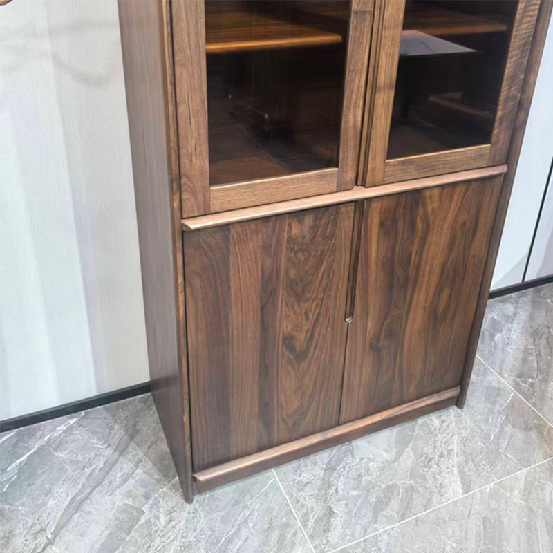 Pure solid wood black walnut bookcase
