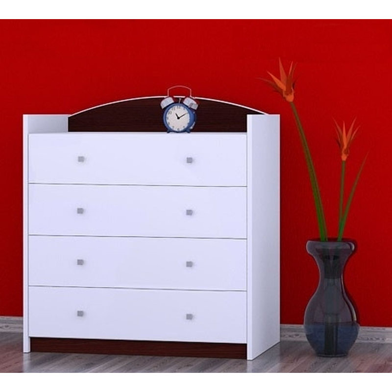 Nicklas 4 Drawer Chest, Dark Brown