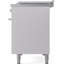 ILVE Professional Plus II 48 cuisinière à double combustible, 5 brûleurs scellés, plaque chauffante (blanc)-98168225-98168228