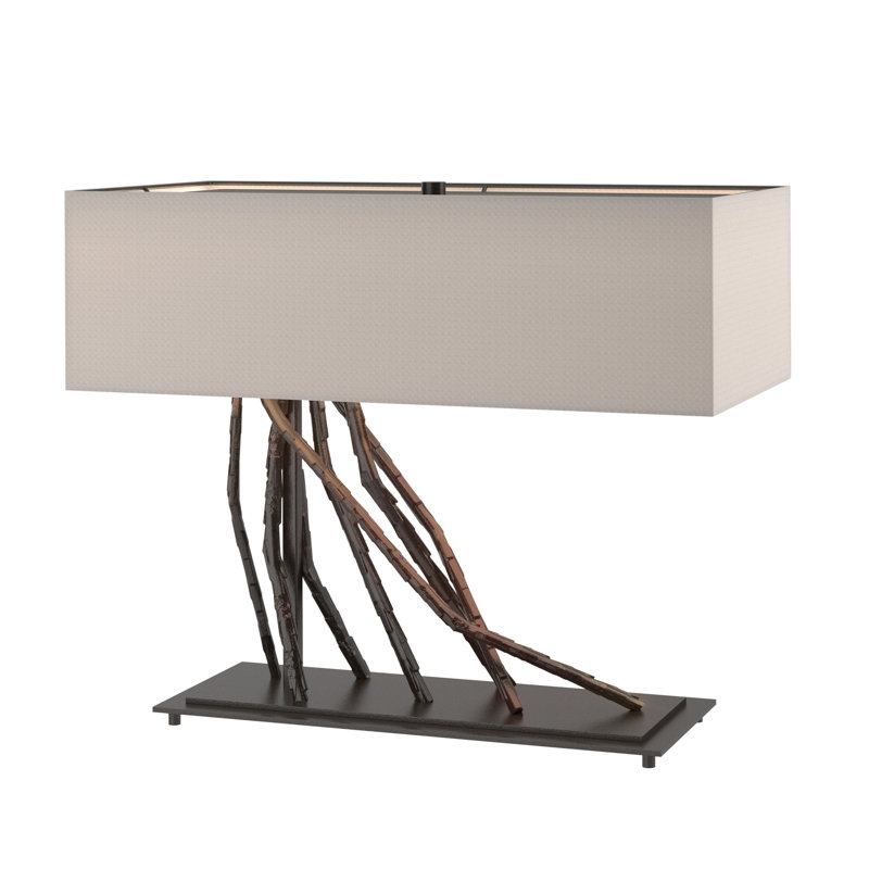 Brindille 16.5" Table Lamp, Natural Anna, Oil Rubbed Bronze