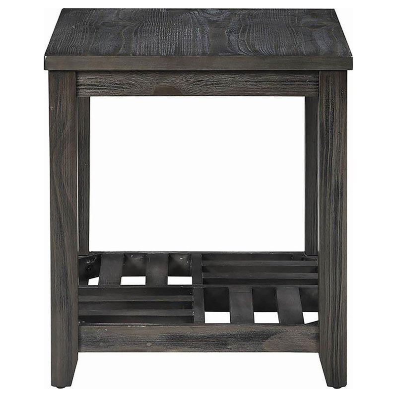 Table de bout rectangulaire grise