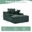 Lit de jour moderne rembourré avec 3 coussins décoratifs et accoudoirs larges pour le salon, aucun assemblage requis-1234374976
