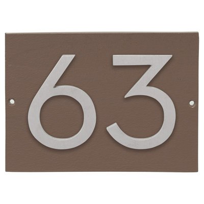 Plaque d’adresse murale sur 1 ligne flottante