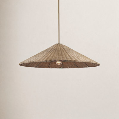 Welby Dimmable Rattan Single Light Pendant