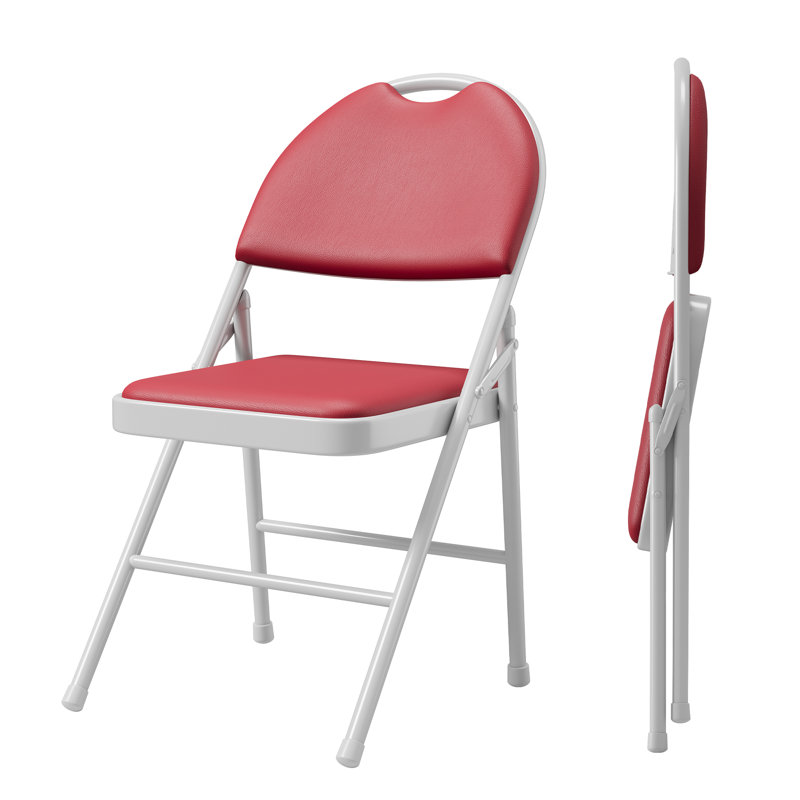 Folding Chair, Red/White