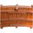 Wooden Garden Bridge with Double Rails