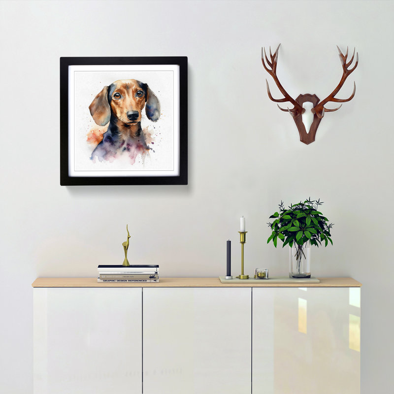 Single Picture Frame Print on Wood, Black