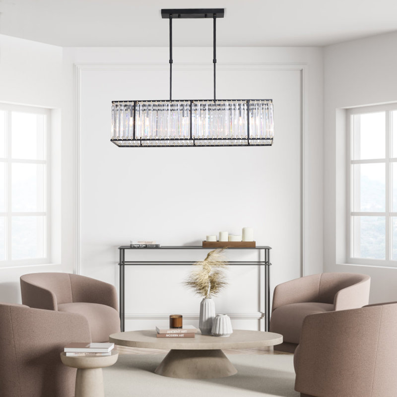 Plafonnier moderne en cristal 33,46 po K9 à 4 lumières