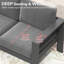 Ensemble de 2 fauteuils de patio en métal toutes saisons avec coussins et structure épais-5287904