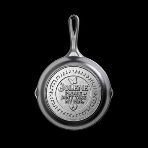 Cast Iron Skillet with Dolly Logo