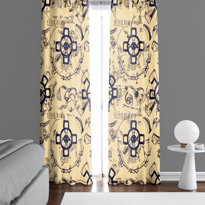 Paire de rideaux semi-transparents Elajuwon