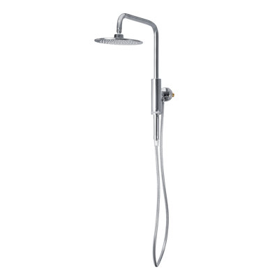 Système de douche à pomme de douche à pluie 8 po avec bras de douche pivotant et support de douche magnétique Aquarius