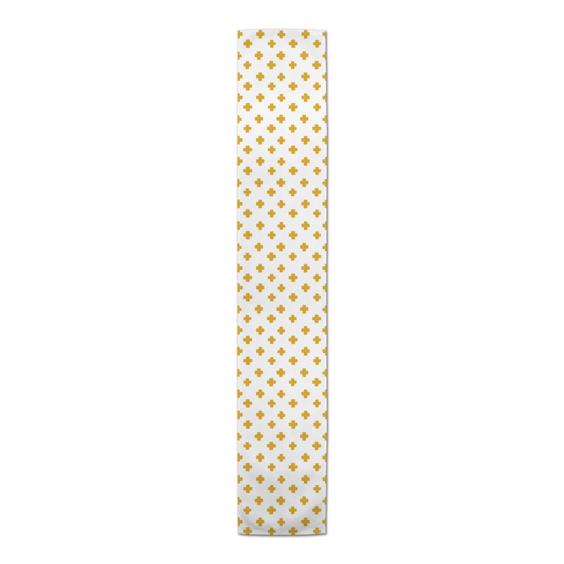 Geometric Table Runner, Yellow, 90" x 16"