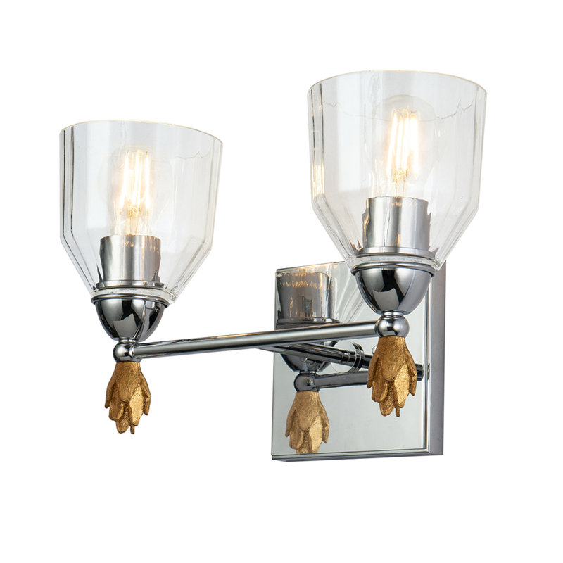 Ensemble de meuble-lavabo 2 lumières Stiefel, Chrome