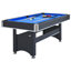 Table de billard 6 pieds avec plateau de tennis de table - noir avec feutre bleu-127343649