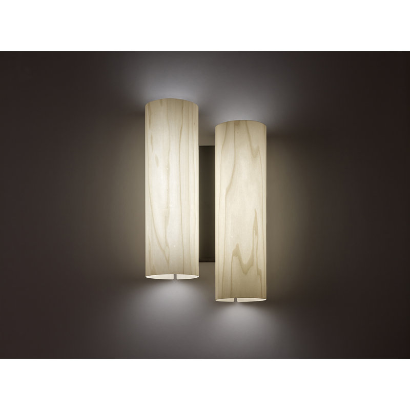 Black Note Duplet Wall Lamp - DIMTRIAC LED - Matte Black Finish - Ivory White Shade, Ivory White, Matte Black