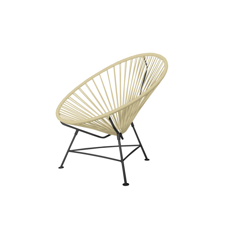 Innit Indoor Handmade Lounge Chair, Ivory/Black