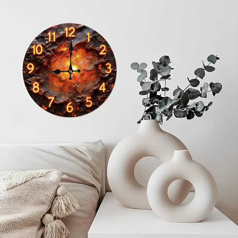 Horloge en fusion avec chiffres lumineux