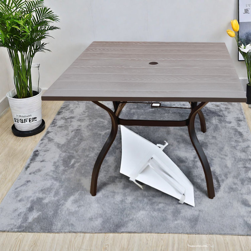 Table de salle à manger industrielle robuste, structure en métal, style maison de campagne pour la cuisine et le bureau