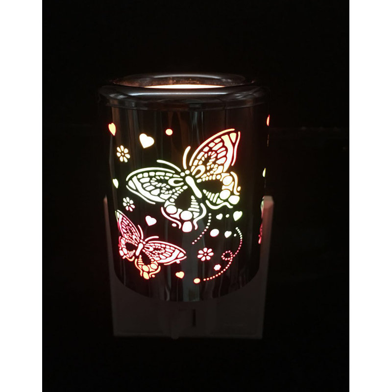 Veilleuse papillon en aluminium fabriquée à la machine, Mauve