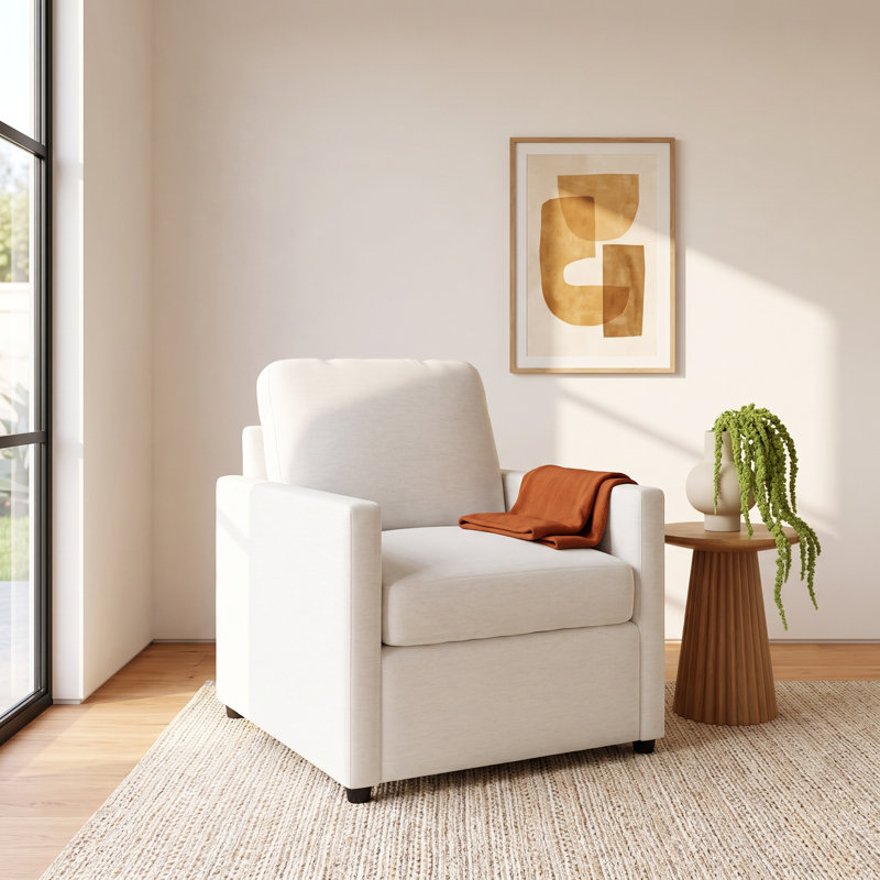 Damari Upholstered Armchair, Nomad Snow Crypton® Chenille