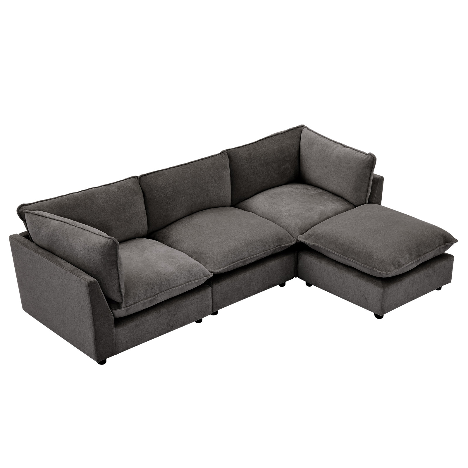 Eagan Modular Sectional, Dark Gray Chenille