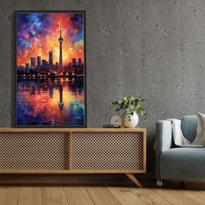 " The CN Tower, Toronto, Ontario, Canada V3 " Acrylic Painting