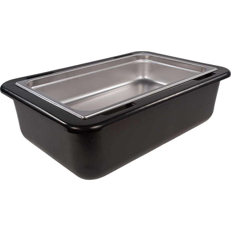 Armoire froide 24,1 pintes Contenant alimentaire rectangulaire en plastique, Noir