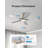 52 Inch Indoor Ceiling Fans With Lights And Remote Control, 6 Speeds Slient Reversible DC Motor, 3 Color Dimmable LED Light, Timer, 5 Blades-1095717387
