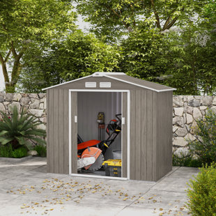 7ft X 4ft Lockable Metal Garden Storage Shed With Foundation & Ventilation – Weather-resistant Outdoor Tool Storage With Double Doors