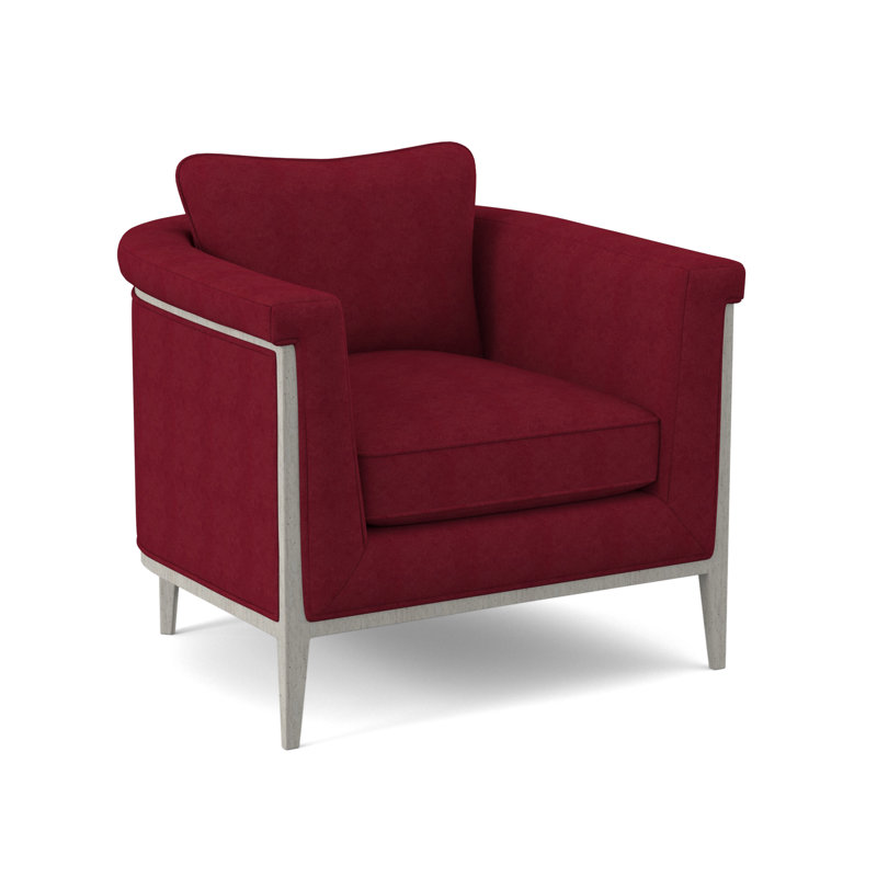 Chalice Upholstered Barrel Chair, Margaret Lipstick, Bisque