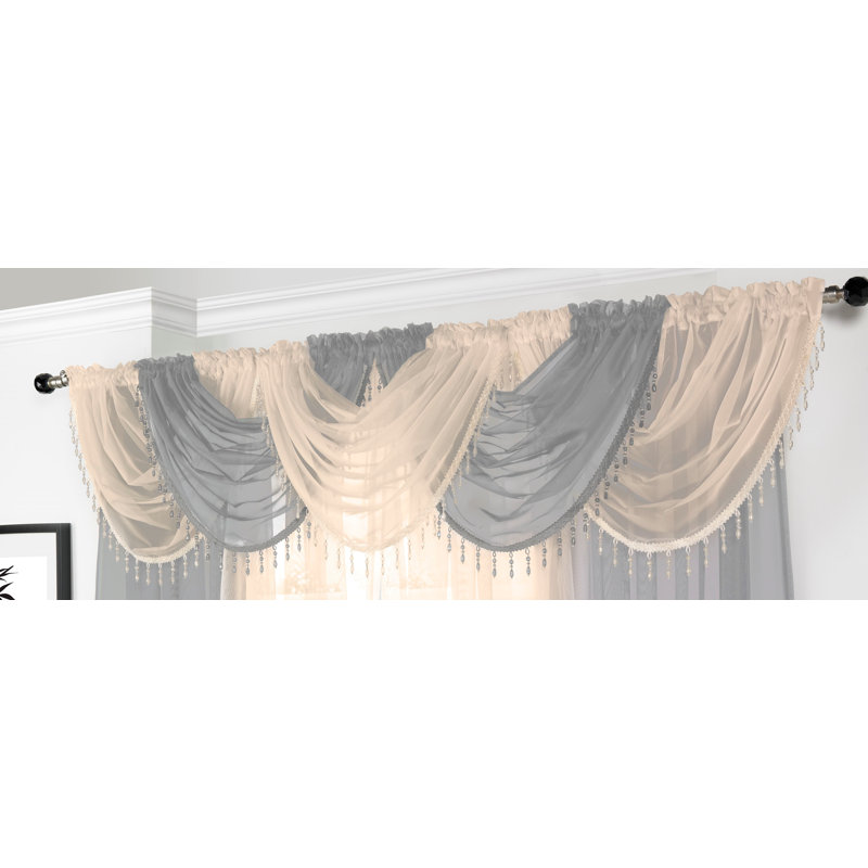 Ned 56cm Curtain Pelmet, Silver