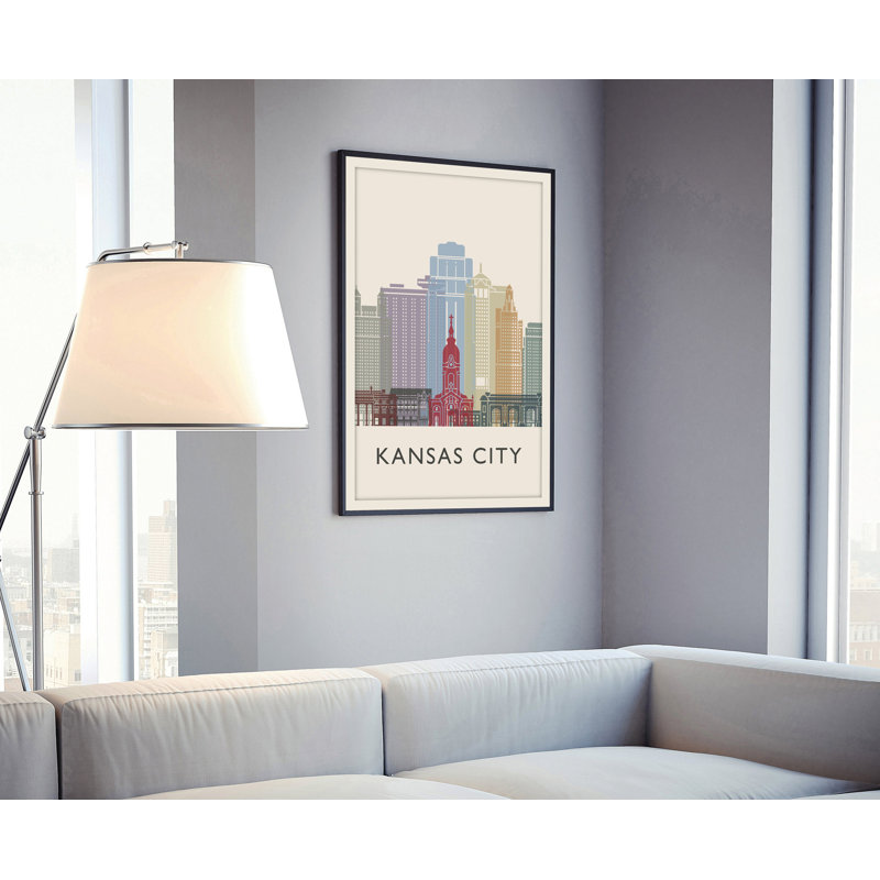 Illustration de Kansas City, villes américaines, impression sans cadre, affiche d'art du Missouri State, H 14 po x l 11 po