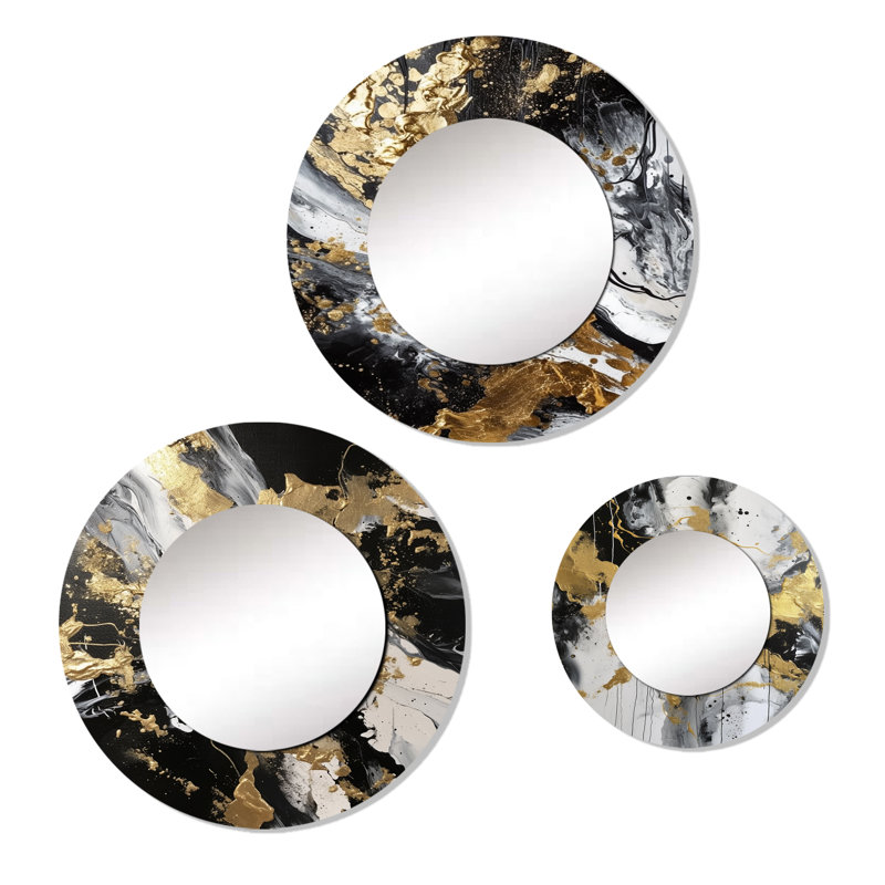 Ensemble de 3 miroirs en aluminium Demar
