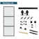 Metal and Glass Sliding Barn Door with Installation Hardware Kit ( Soft-close Included)