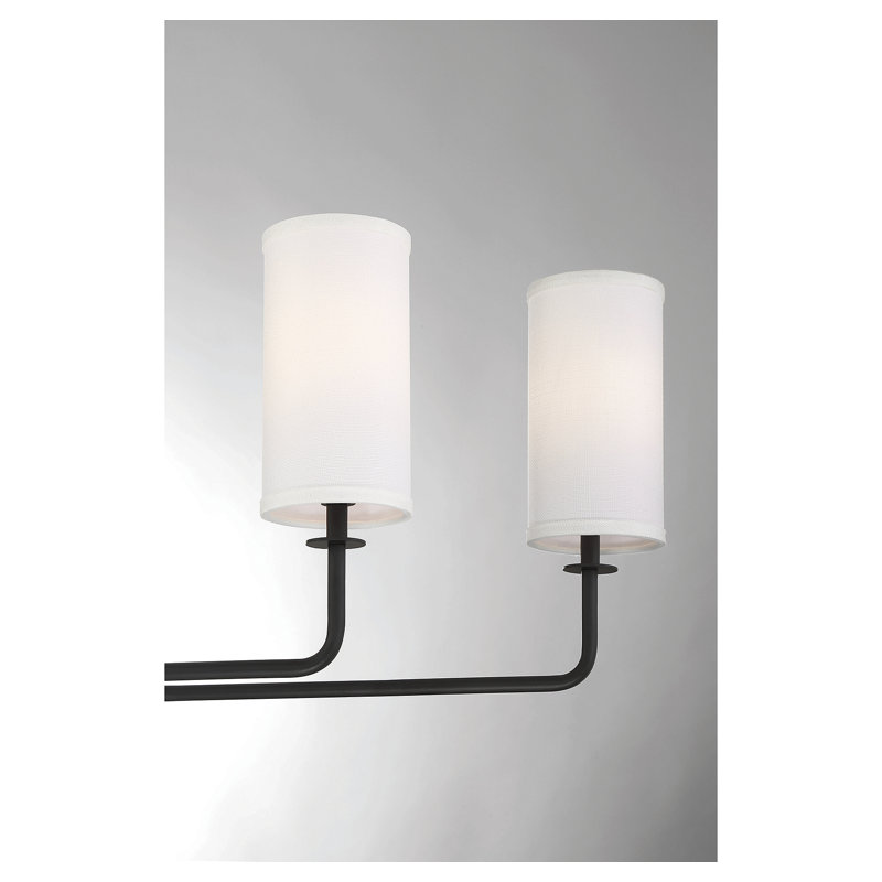 Lustre classique / traditionnel à 6 lumières Juana, Noir mat